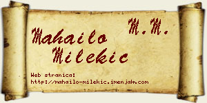 Mahailo Milekić vizit kartica